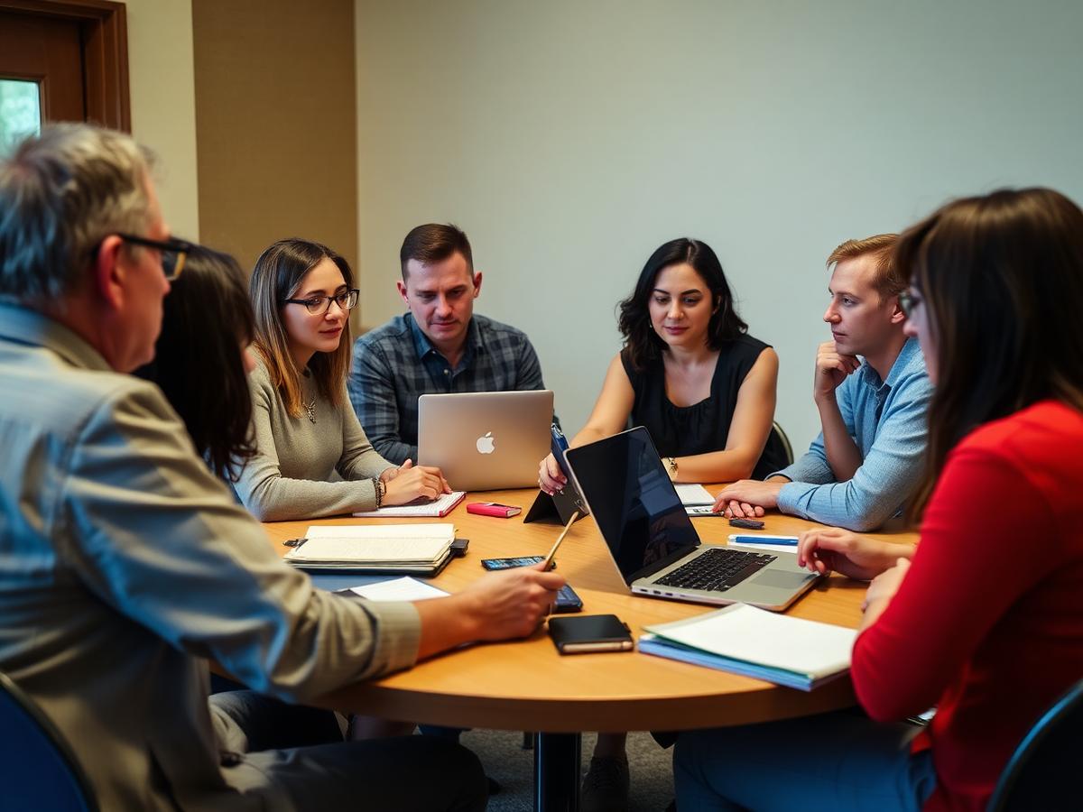 Educators collaborating in a workshop